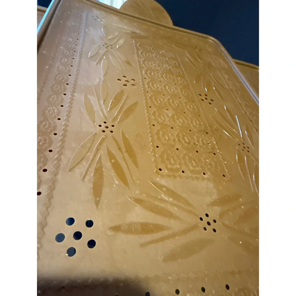 Temp-tations Silicone Baking Board Set Brown Floral Embossed 2 Piece Kitchenware